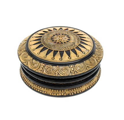 Hộp cháp trống D13 cm vẽ đen